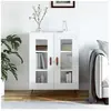vidaXL Buffet Blanc brillant 69,5x34x90 cm Bois d'ingénierie