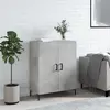 vidaXL Buffet gris béton 69,5x34x90 cm bois d'ingénierie