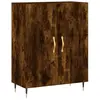 vidaXL Buffet chêne fumé 69,5x34x90 cm bois d'ingénierie