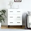 vidaXL Buffet Blanc brillant 69,5x34x90 cm Bois d'ingénierie