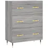 vidaXL Buffet sonoma gris 69,5x34x90 cm bois d'ingénierie