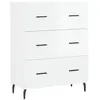 vidaXL Buffet Blanc brillant 69,5x34x90 cm Bois d'ingénierie