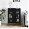 vidaXL Buffet noir 69,5x34x90 cm bois d'ingénierie