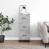 vidaXL Buffet Gris béton 34,5x34x90 cm Bois d'ingénierie
