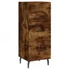 vidaXL Buffet Chêne fumé 34,5x34x90 cm Bois d'ingénierie