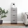 vidaXL Buffet Sonoma gris 34,5x34x90 cm Bois d'ingénierie