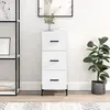 vidaXL Buffet Blanc brillant 34,5x34x90 cm Bois d'ingénierie