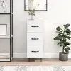 vidaXL Buffet Blanc brillant 34,5x34x90 cm Bois d'ingénierie