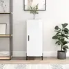 vidaXL Buffet Blanc brillant 34,5x34x90 cm Bois d'ingénierie