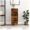 vidaXL Buffet Chêne fumé 34,5x34x90 cm Bois d'ingénierie
