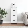vidaXL Buffet Blanc brillant 34,5x34x90 cm Bois d'ingénierie