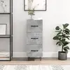 vidaXL Buffet Gris béton 34,5x34x90 cm Bois d'ingénierie