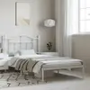 vidaXL Cadre de lit métal avec tête de lit blanc 100x190 cm