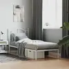 vidaXL Cadre de lit métal avec tête de lit blanc 90x190 cm