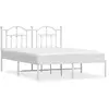 vidaXL Cadre de lit métal avec tête de lit blanc 140x190 cm