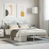 vidaXL Cadre de lit métal avec tête de lit blanc 140x200 cm