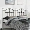 vidaXL Tête de lit métal noir 150 cm