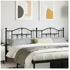 vidaXL Tête de lit métal noir 200 cm