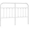 vidaXL Tête de lit métal blanc 135 cm