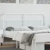 vidaXL Tête de lit métal blanc 180 cm