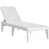 vidaXL Chaise longue blanc 186x60x29 cm PP
