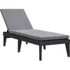 vidaXL Chaise longue avec coussin anthracite 186x60x29 cm PP