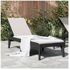 vidaXL Chaise longue anthracite 186x60x29 cm PP