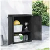 vidaXL Armoire de rangement d'extérieur noir 65x37x85 cm PP