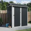 vidaXL Abri de jardin anthracite 192x152,5x237 cm acier galvanisé