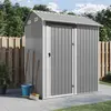 vidaXL Abri de jardin gris clair 192x152,5x237 cm acier galvanisé