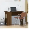 vidaXL Bureau chêne marron 100x55x75 cm bois d'ingénierie