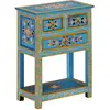 vidaXL Buffet turquoise 55x30x76 cm bois massif de manguier