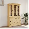 vidaXL Buffet Corona marron 112x43x196 cm bois massif pin mexicain