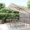 vidaXL Ensemble de bar jardin 9 pcs gris poly rotin/bois massif acacia