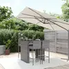 vidaXL Ensemble de bar de jardin 5 pcs avec coussins gris poly rotin