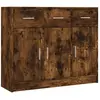 vidaXL Buffet chêne fumé 91x28x75 cm bois d'ingénierie
