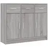 vidaXL Buffet sonoma gris 91x28x75 cm bois d'ingénierie