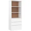 vidaXL Bibliothèque et tiroirs ALTA blanc 60x35x142 cm bois massif pin