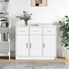 vidaXL Buffet blanc 91x28x75 cm bois d'ingénierie