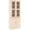 vidaXL Vitrine en verre ALTA 77x35x186,5 cm bois de pin massif