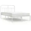 vidaXL Cadre de lit métal avec tête de lit blanc 120x190 cm