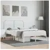 vidaXL Cadre de lit métal avec tête de lit blanc 120x200 cm