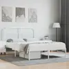 vidaXL Cadre de lit métal avec tête de lit blanc 135x190 cm