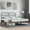 vidaXL Cadre de lit métal avec tête de lit noir 183x213 cm