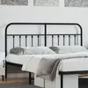 vidaXL Tête de lit métal noir 180 cm