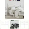 vidaXL Tête de lit métal blanc 120 cm