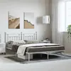 vidaXL Cadre de lit métal avec tête de lit blanc 183x213 cm