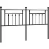 vidaXL Tête de lit métal noir 160 cm
