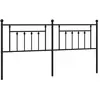 vidaXL Tête de lit métal noir 193 cm