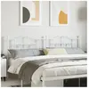 vidaXL Tête de lit métal blanc 200 cm